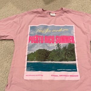 Zara Light Pink Graphic T-Shirt